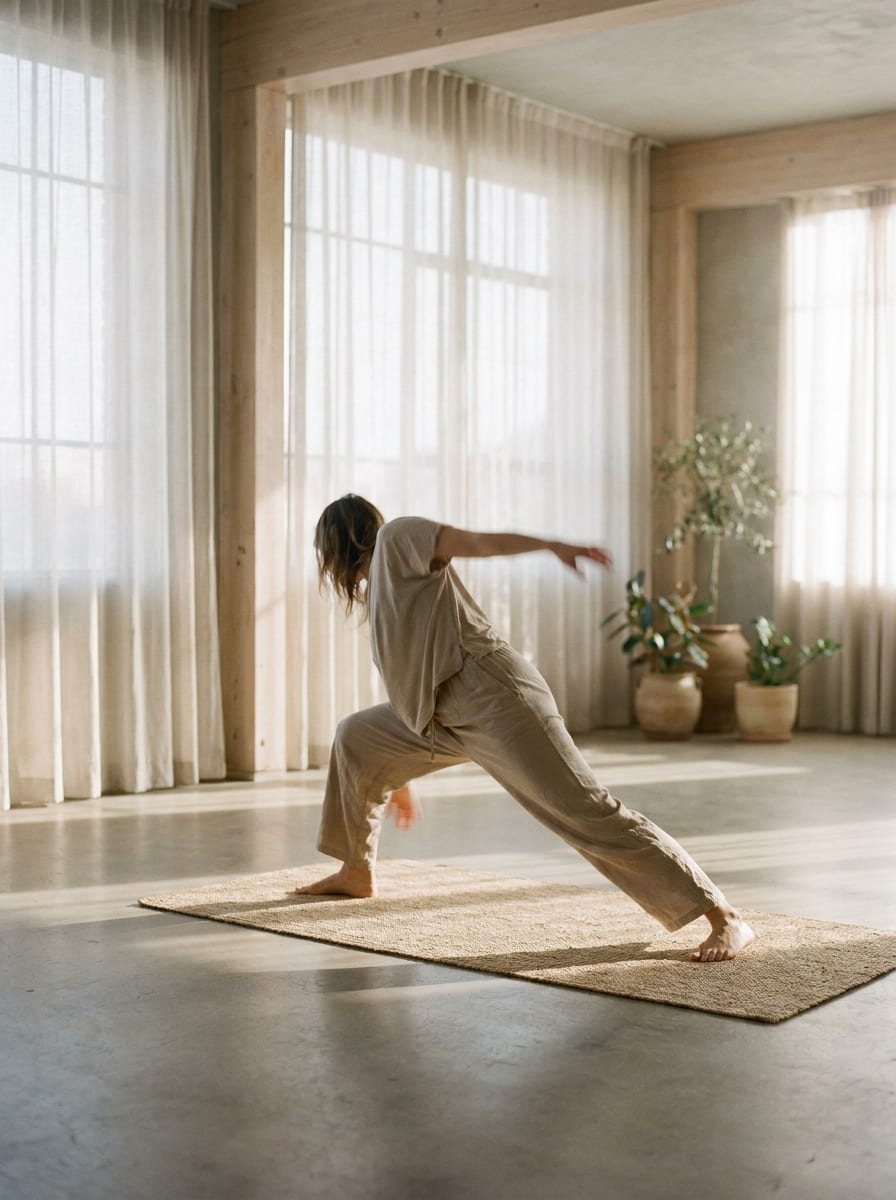 Clase de yoga en un estudio Mirani